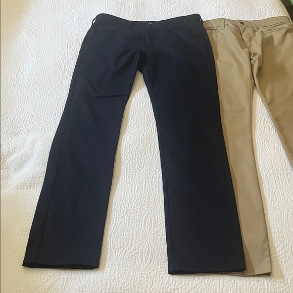 NWOT J. Crew 5-pocket Flex Slim Tech Pants in navy blue & khaki tan, size 33x34 - Picture 2 of 10